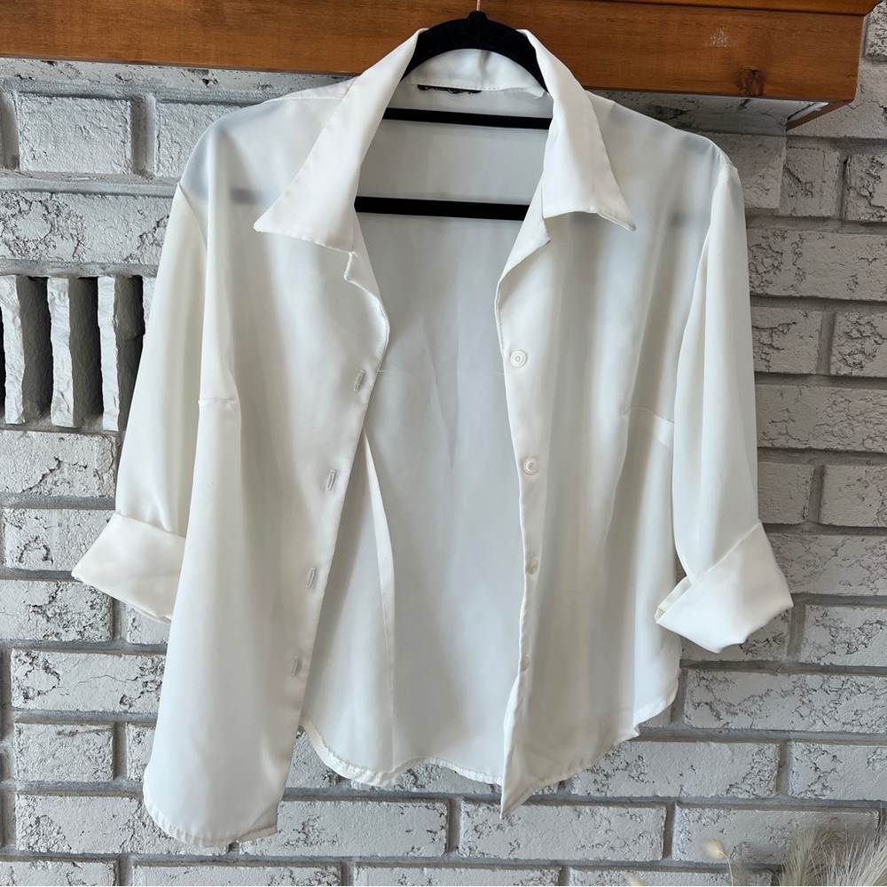 VINTAGE | Elegant White Women's Blouse